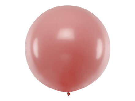 Guľatý balón 1 m, pastelový šípová ruža