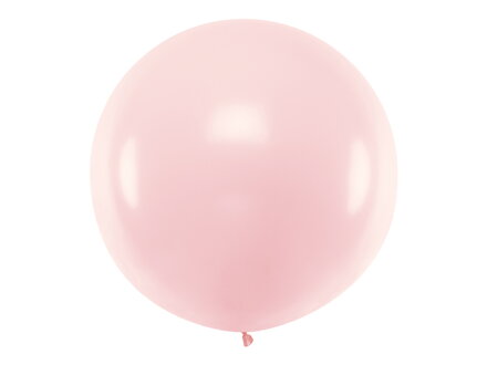 Guľatý balón 1 m, pastelový bledoružový
