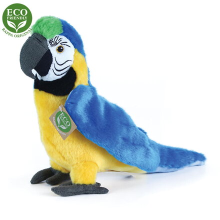 Plyšový papagáj modro-žltý Ara ararauna 24 cm ECO-FRIENDLY