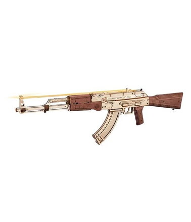 RoboTime 3D drevené mechanické puzzle Útočná puška AK-47