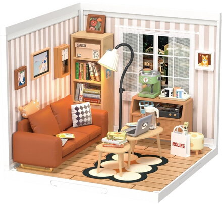 RoboTime Miniatúra domčeka Útulná obývacia izba