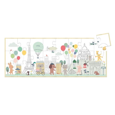 Vilac Panoramatické drevené puzzle Paríž