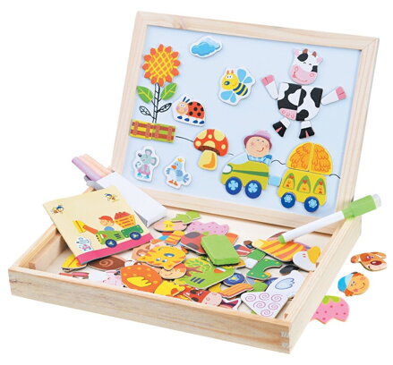 2Kids Toys Magnetická tabuľka Farma 102 dielikov