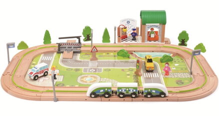 2Kids Toys Vláčikodráha Dedina 110 dielov