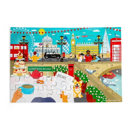 Drevené podlahové puzzle Londýn