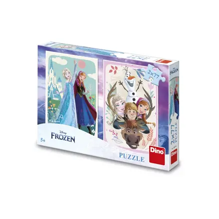 Dino Puzzle Frozen: Anna a Elsa 2x77 dielikov