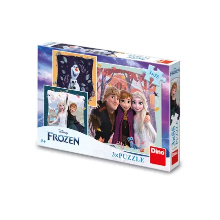 Dino Puzzle Frozen: Radostná jeseň 3x55 dielikov