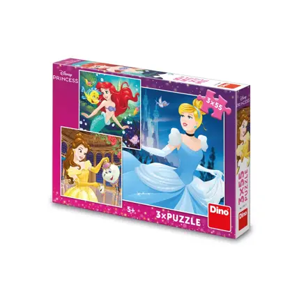 Dino Puzzle Veselé princezné 3x55 dielikov
