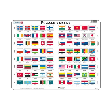 Dino Vzdelávacie puzzle Vlajky