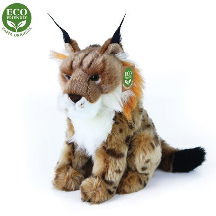 Plyšový rys sediaci 23 cm ECO-FRIENDLY