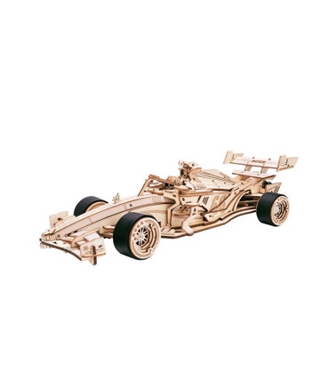 RoboTime 3D drevené puzzle Pretekárske auto