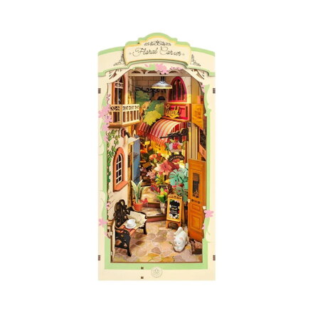 RoboTime 3D puzzle Zarážka na knihy Kvetinový kútik