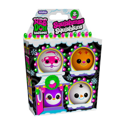 Schylling NeeDoh Set stláčacích loptičiek Squishmas Squishkins
