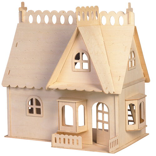 Woodcraft Drevené 3D puzzle Dom s terasou DH002