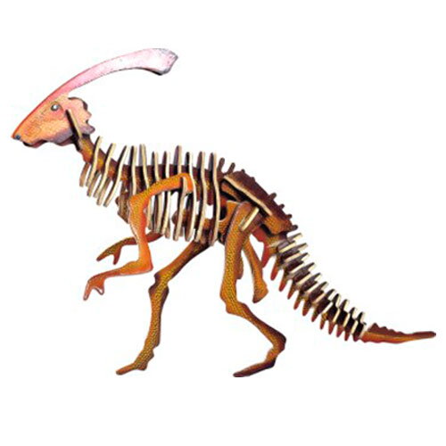 Woodcraft Drevené 3D puzzle Parasaurolophus farebný JC003