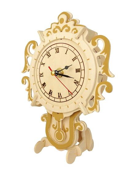 Woodcraft Drevené 3D puzzle Hodiny 4 PF005 Woodcraft Drevené 3D puzzle Hodiny 4 PF005