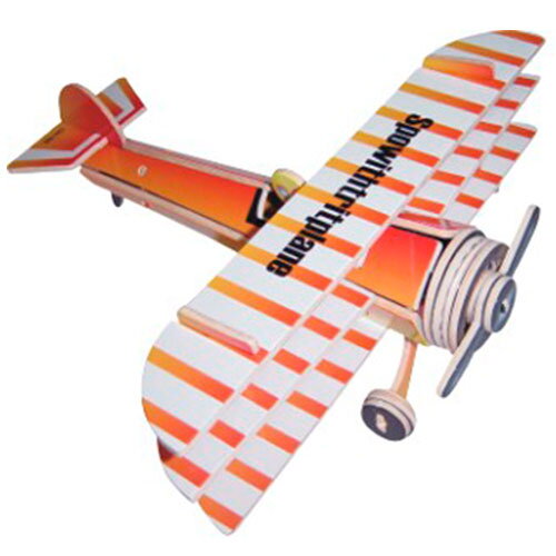 Woodcraft Drevené 3D puzzle Lietadlo Trojplošník farebný PC074