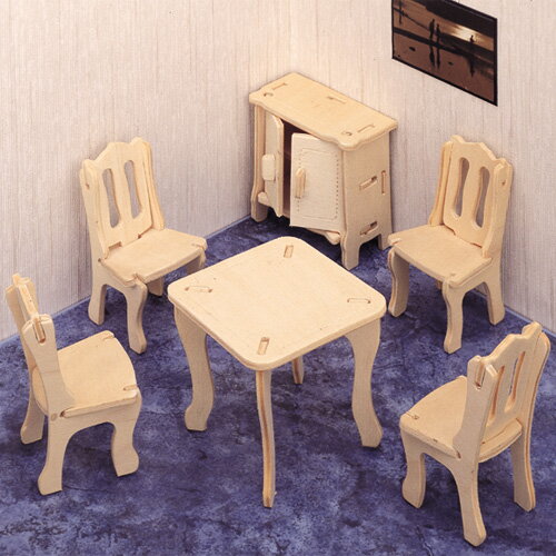 Woodcraft Drevené 3D puzzle Nábytok jedáleň P011