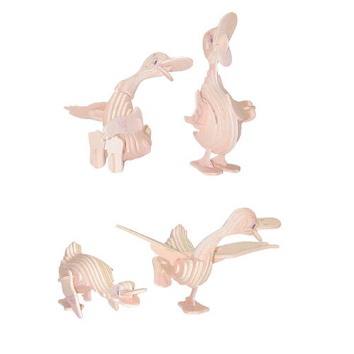 Woodcraft Drevené 3D puzzle Kačky M038
