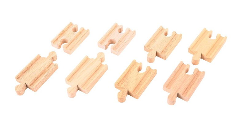 Bigjigs Rail Drevené koľaje Spojky - 5,5 cm - 8 ks