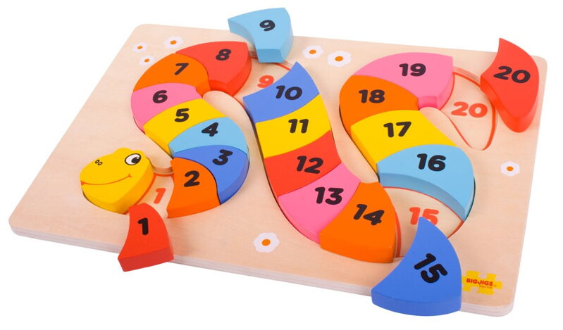 Bigjigs Toys Počítacie puzzle Had Bigjigs Toys Počítacie puzzle Had