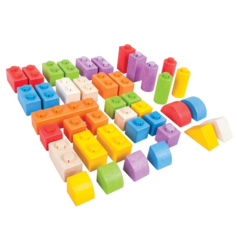 Bigjigs Toys Drevené Spojkocky - Stredný set Bigjigs Toys Drevené Spojkocky - Stredný set