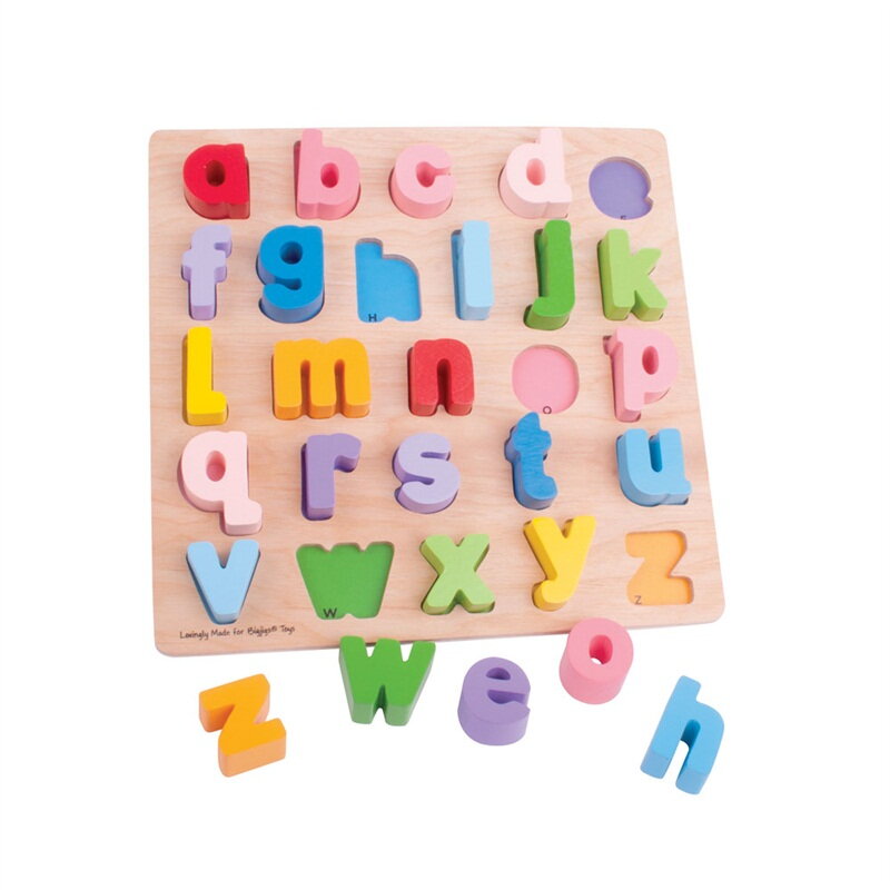 Bigjigs Toys Vkladacie puzzle - Abeceda, malé písmená Bigjigs Toys Vkladacie puzzle - Abeceda, malé písmená