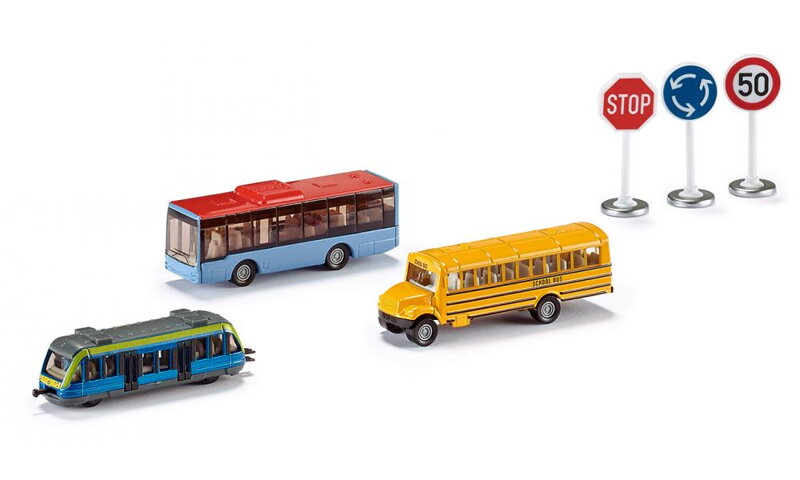 SIKU Super 6303 - Set mestských vozidiel + značky  1:87