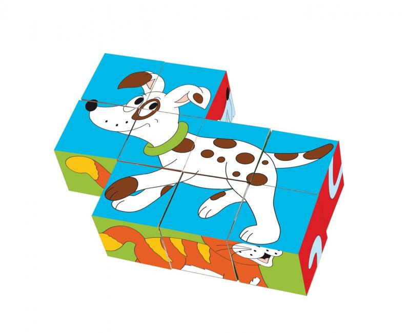 Woody Kubus 3x3 Zvieratka vo farbách