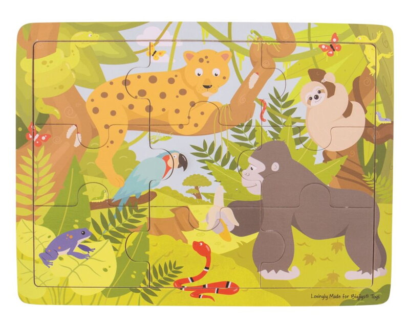 Bigjigs Toys Puzzle - Džungľa 9 ks Bigjigs Toys Puzzle - Džungľa 9 ks