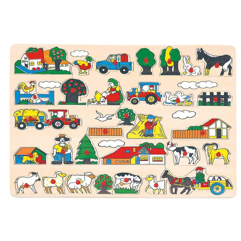 Bino Vkladacie puzzle veľká farma