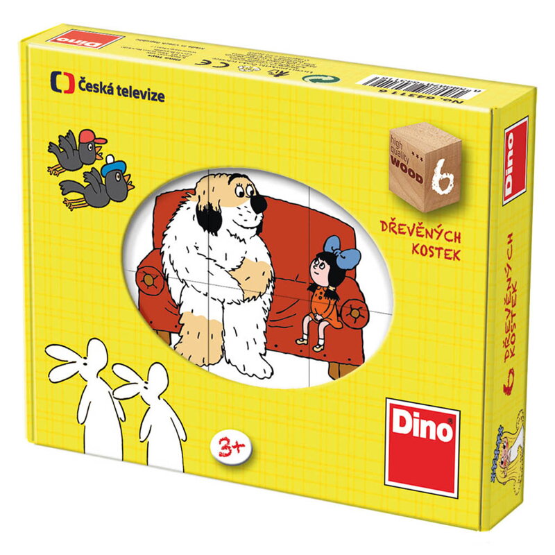 Dino Drevené kocky - Rozprávky 6 ks