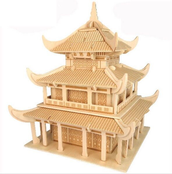 Woodcraft Drevené 3D puzzle Čínsky Yueyang G-P239