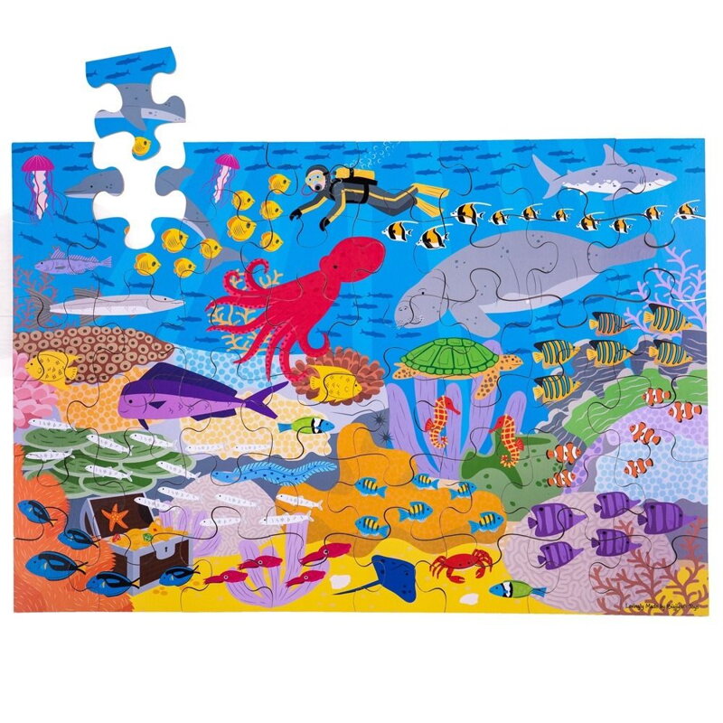 Bigjigs Toys Podlahové puzzle Podmorský svet 48 ks