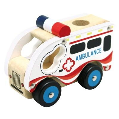 Bino Drevené auto Ambulancia