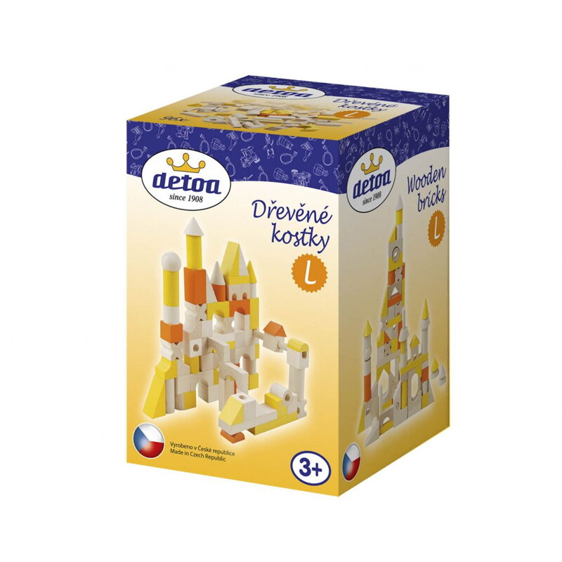 Detoa Drevené kocky XL 45 dielikov Detoa Drevené kocky XL 45 dielikov