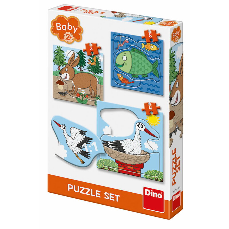 Dino Puzzle set Kde žijú zvieratká? Dino Puzzle set Kde žijú zvieratká?