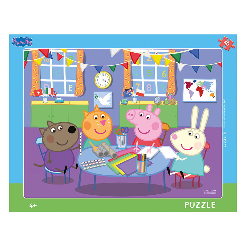 Dino Puzzle Peppa Pig v škôlke 40 ks Dino Puzzle Peppa Pig v škôlke 40 ks