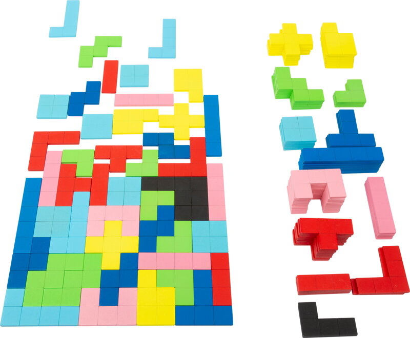 Small Foot Drevené puzzle Tetris