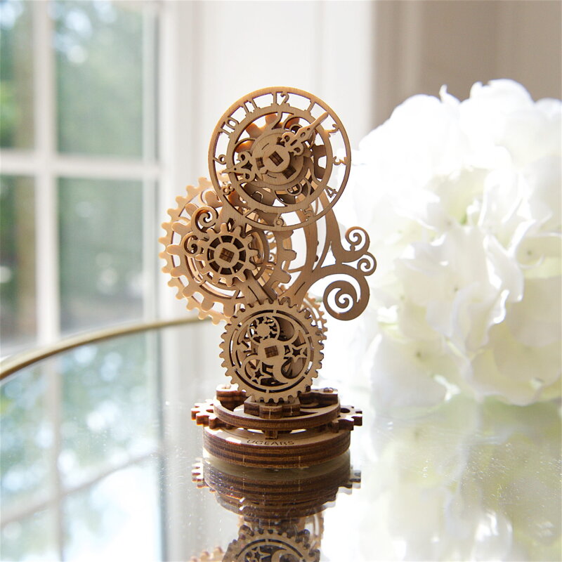 Ugears 3D mechanické puzzle - Steampunk Clock 43 ks
