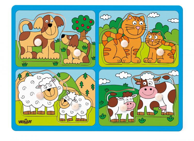 Woody Puzzle pre najmenších s úchytkami Zvieratká Woody Puzzle pre najmenších s úchytkami Zvieratká