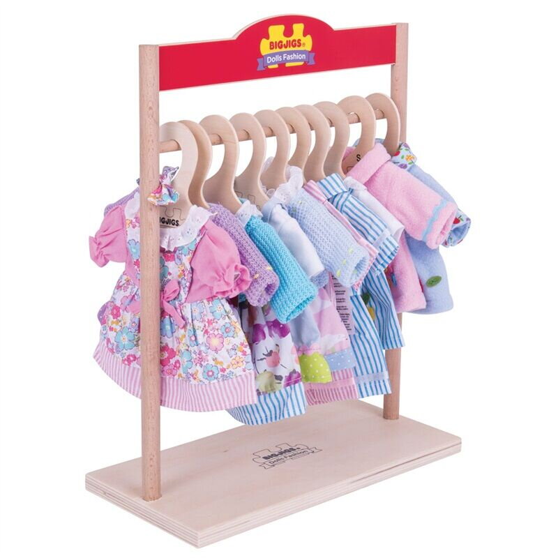 Bigjigs Toys Vešiak na šaty pre bábiky Bigjigs Toys Vešiak na šaty pre bábiky