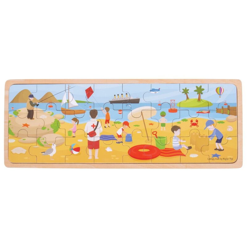 Bigjigs Toys Puzzle - Na pláži 24 ks