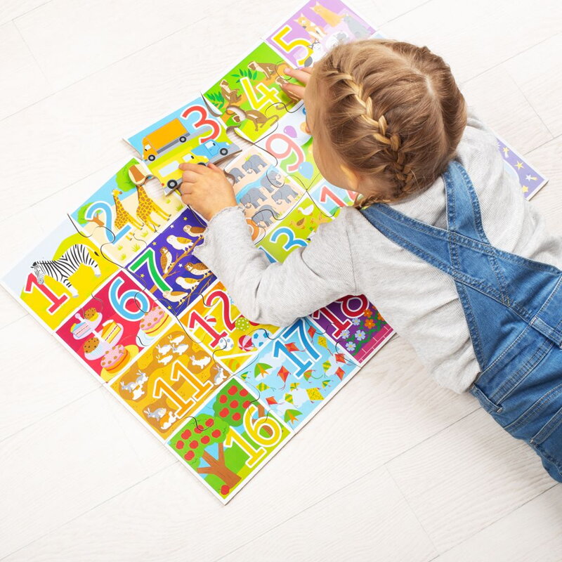 Bigjigs Toys Podlahové puzzle Počítanie 20 ks