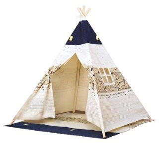 Bino Teepee stan, béžovo-modrý