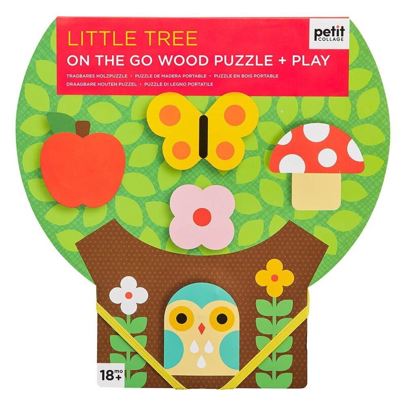 Petitcollage Robustné drevené puzzle Malý strom