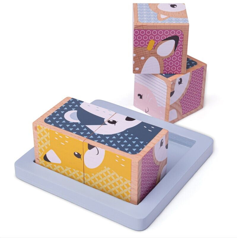 Bigjigs Toys Drevené kocky Woodland Bigjigs Toys Drevené kocky Woodland