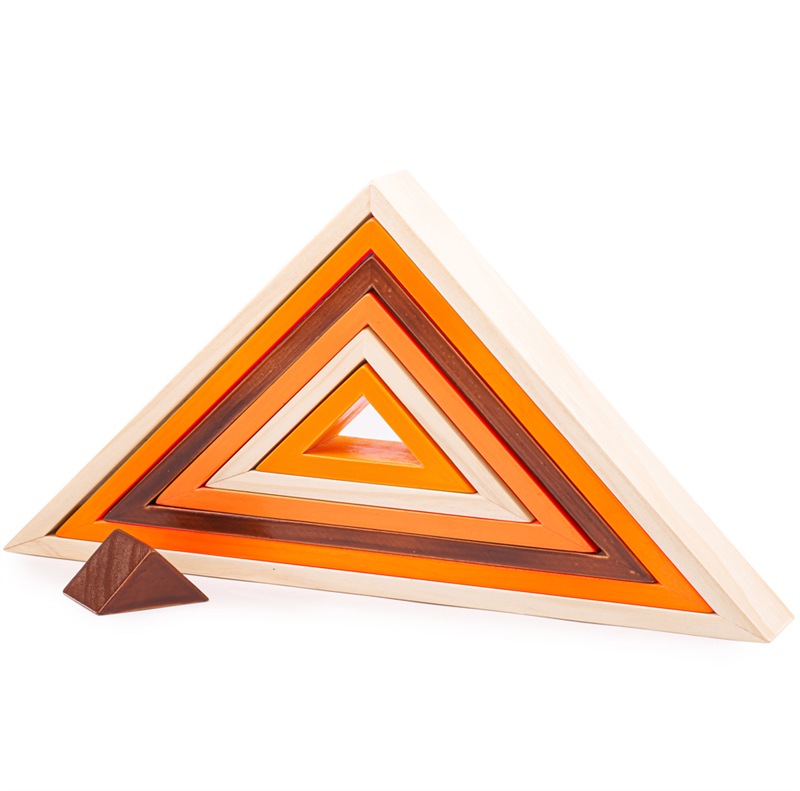 Bigjigs Toys Drevené skladacie trojuholníky