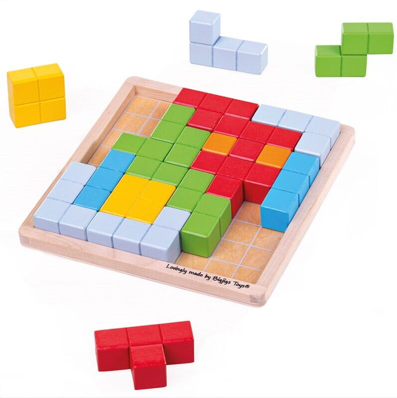 Bigjigs Toys Drevený hlavolam Bloky Bigjigs Toys Drevený hlavolam Bloky