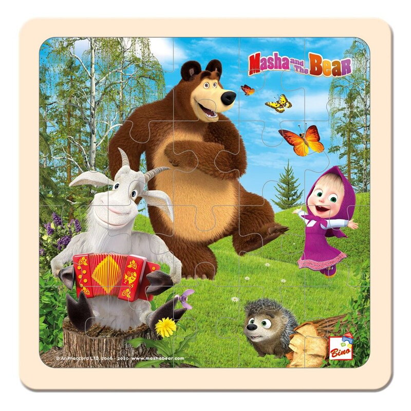 Bino Máša a Medveď Puzzle 20x20 cm Bino Máša a Medveď Puzzle 20x20 cm